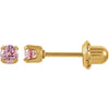 Cubic Zirconia Inverness Piercing Earrings in 24k Gold Plated Stainless Steel