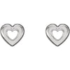 Continuum Sterling Silver Heart Earrings Continuum Sterling Silver Heart Earrings