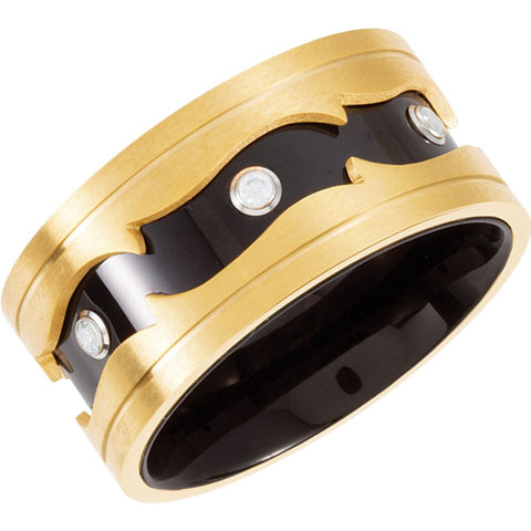 Immerse Plated Stainless Steel & Titanium Band, Size 8.5 Immerse Plated Stainless Steel & Titanium Band, Size 8.5