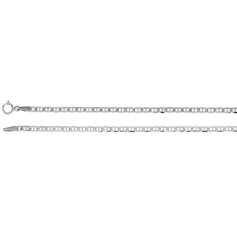 14k White Gold 2.25mm Anchor 18" Chain 14k White Gold 2.25mm Anchor 18" Chain