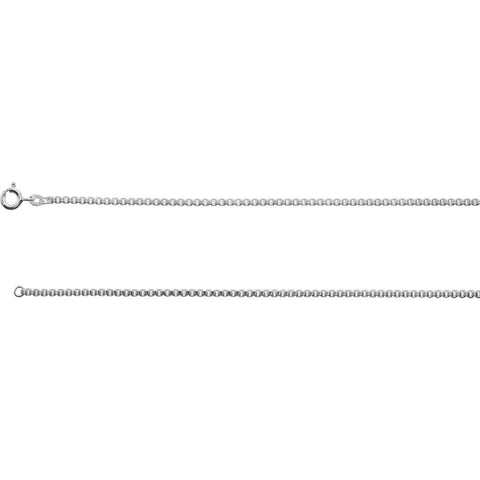 Sterling Silver 2mm Box 18" Chain with Spring Ring Clasp