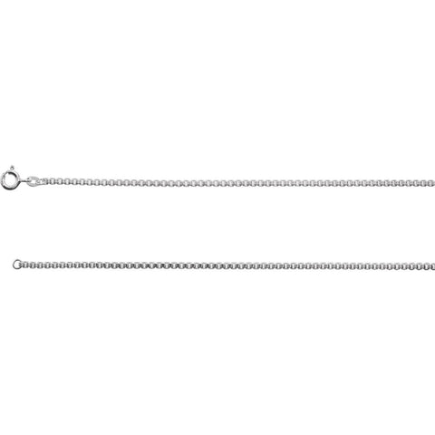 Sterling Silver 2mm Box 18" Chain with Spring Ring Clasp Sterling Silver 2mm Box 18" Chain with Spring Ring Clasp
