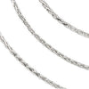 14k White Gold 1mm Diamond Cut Wheat 20" Chain 14k White Gold 1mm Diamond Cut Wheat 20" Chain