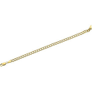 14k Yellow Gold 4mm Solid Charm 7" Bracelet 14k Yellow Gold 4mm Solid Charm 7" Bracelet