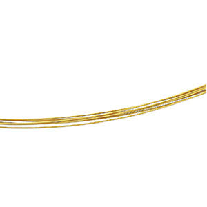 Stainless Steel Metallic Gold-Coated Cable 16" Chain with 14k Yellow Gold Clasp