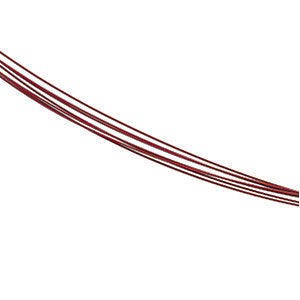 Stainless Steel/Red-Coated 7-Strand Cable 16" Chain with 14K White Clasp Stainless Steel/Red-Coated 7-Strand Cable 16" Chain with 14K White Clasp