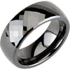 Ceramic Couture Faceted Wedding Band Ring (Size 7 ) Ceramic Couture Faceted Wedding Band Ring (Size 7 )