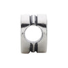 Sterling Silver 10.5x7mm Peace Sign Cylinder Bead Sterling Silver 10.5x7mm Peace Sign Cylinder Bead