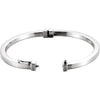 Sterling Silver 4mm Hinged Bangle Bracelet Sterling Silver 4mm Hinged Bangle Bracelet