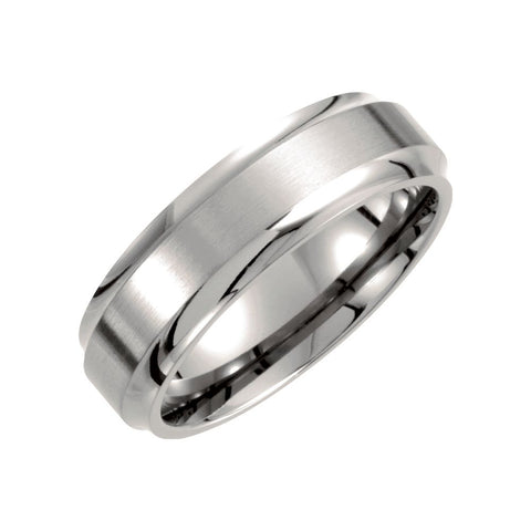 Titanium 7mm Ridged Band Size 10 Titanium 7mm Ridged Band Size 10