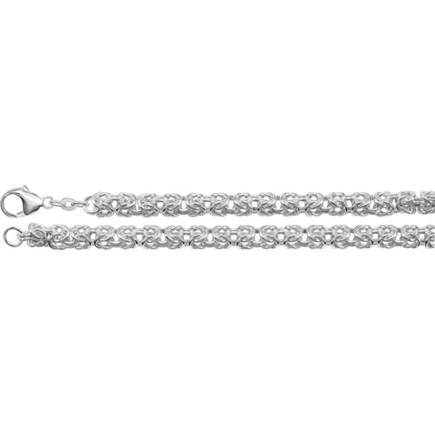 Sterling Silver 6mm Byzantine 16" Chain Sterling Silver 6mm Byzantine 16" Chain