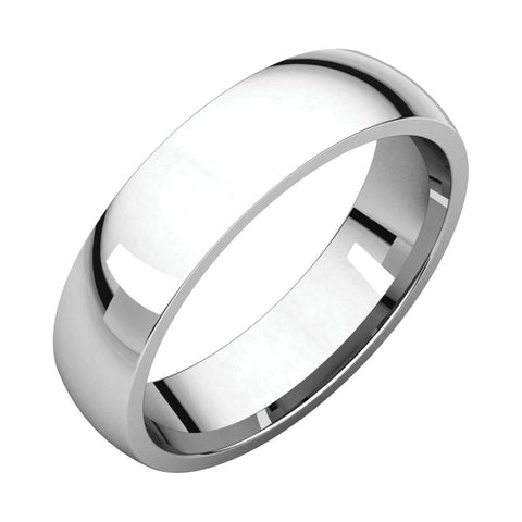 Sterling Silver 5mm Light Comfort Fit Band, Size 4