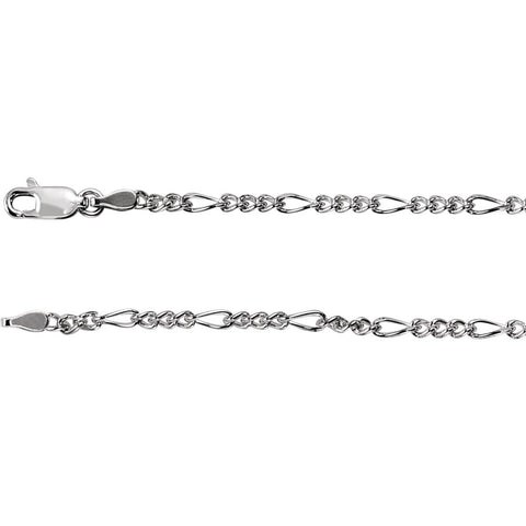Sterling Silver 2.5mm Figaro 7" Chain Sterling Silver 2.5mm Figaro 7" Chain