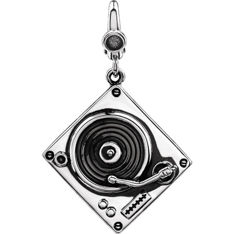 Sterling Silver Record Player Charm Sterling Silver Record Player Charm