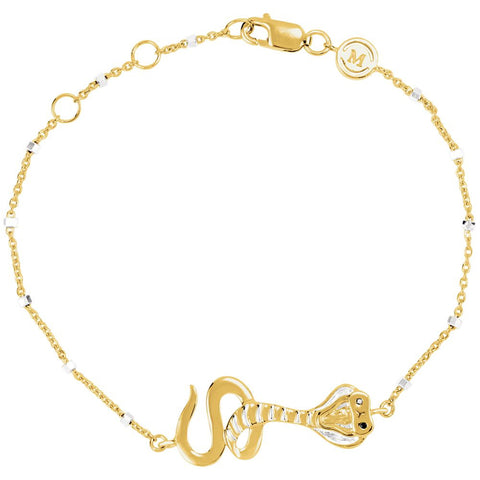18k Yellow Gold Vermeil Serpent 7.5" Bracelet for Temptation