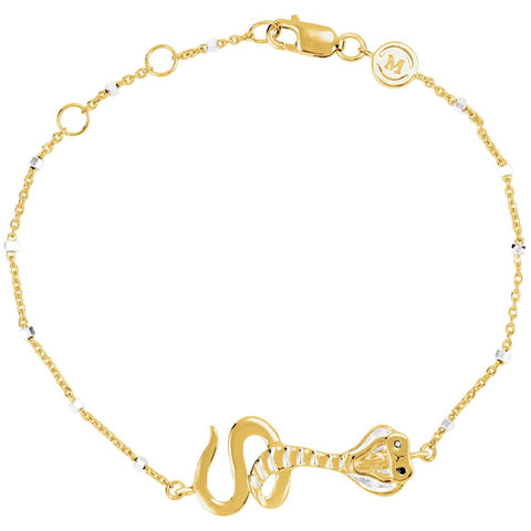 18k Yellow Gold Vermeil Serpent 7.5" Bracelet for Temptation 18k Yellow Gold Vermeil Serpent 7.5" Bracelet for Temptation