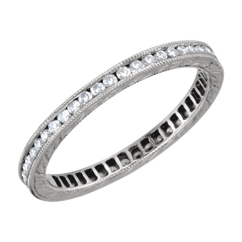 14k White Gold 1/2 CTW Diamond Eternity Band Size 7 14k White Gold 1/2 CTW Diamond Eternity Band Size 7