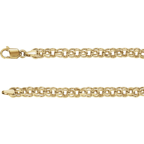 14k Yellow Gold Solid Charm 7" Bracelet 14k Yellow Gold Solid Charm 7" Bracelet