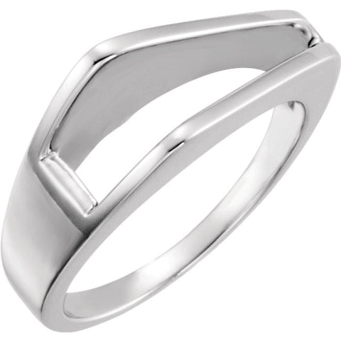 14k White Gold Freeform Ring, Size 6 14k White Gold Freeform Ring, Size 6