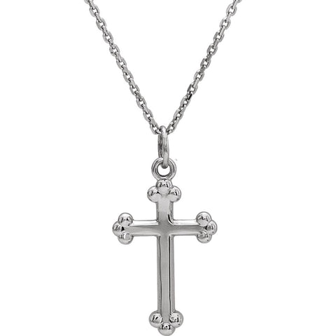 14k White Gold Cross 18" Necklace 14k White Gold Cross 18" Necklace