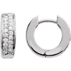 14K White Gold 1/3 CTW Diamond Hoop Earrings 14K White Gold 1/3 CTW Diamond Hoop Earrings