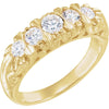 3/4 CTTW Diamond Accented Wedding Band Ring in 14k Yellow Gold (Size 6 )