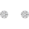 14k White Gold 1/4 CTW Diamond Cluster Earrings 14k White Gold 1/4 CTW Diamond Cluster Earrings