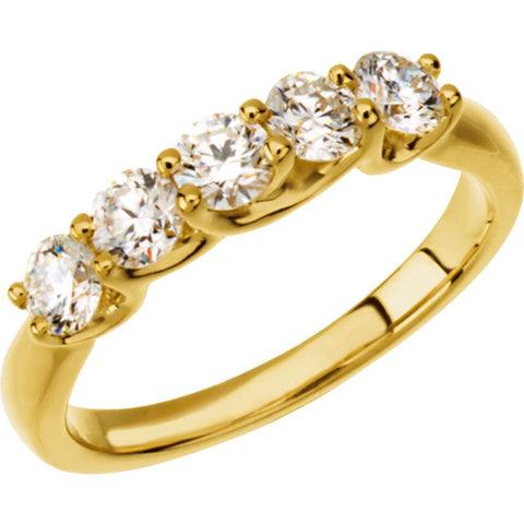 14k Yellow Gold 1 CTW Diamond Anniversary Band Size 7 14k Yellow Gold 1 CTW Diamond Anniversary Band Size 7