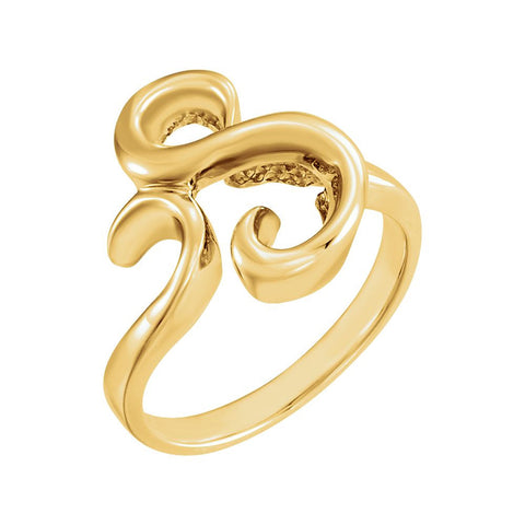 14k Yellow Gold Freeform Ring, Size 7 14k Yellow Gold Freeform Ring, Size 7