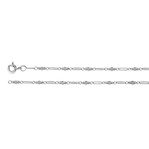Sterling Silver 2.75mm Bar 20" Chain Sterling Silver 2.75mm Bar 20" Chain
