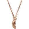 14k Rose Gold Granulated X 18" Necklace 14k Rose Gold Granulated X 18" Necklace