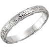 Hand Engraved Wedding Band Ring in 14k White Gold ( Size 7 ) Hand Engraved Wedding Band Ring in 14k White Gold ( Size 7 )