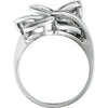 14k White Gold Metal Fashion Ring, Size 6 14k White Gold Metal Fashion Ring, Size 6