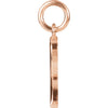 14k Rose Gold Breast Cancer Awareness Ribbon Charm with Jump Ring 14k Rose Gold Breast Cancer Awareness Ribbon Charm with Jump Ring