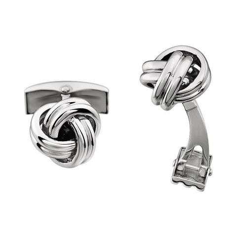 14k White Gold Knot Cuff Links 14k White Gold Knot Cuff Links