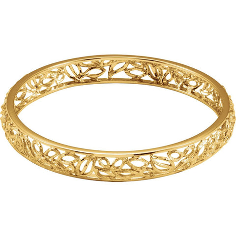 14K Yellow Gold-Plated Sterling Silver Textured Bark Bangle Bracelet 14K Yellow Gold-Plated Sterling Silver Textured Bark Bangle Bracelet