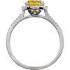 Sterling Silver Citrine & .01 CTW Diamond Ring Sterling Silver Citrine & .01 CTW Diamond Ring