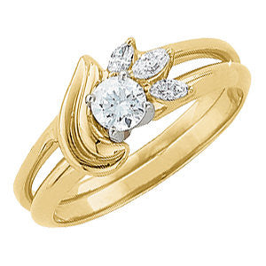 14k Yellow Gold Wrap-Style Ring Enhancer, Size 6 14k Yellow Gold Wrap-Style Ring Enhancer, Size 6
