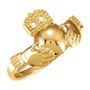 14k Yellow Gold 12x14mm Ladies Claddagh Ring, Size 7 14k Yellow Gold 12x14mm Ladies Claddagh Ring, Size 7