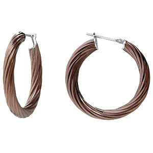 Immerse Plated Amalfi™ Stainless Steel Twisted Hoop Earrings Immerse Plated Amalfi™ Stainless Steel Twisted Hoop Earrings