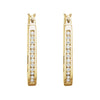 14k Yellow Gold 1/2 CTW Diamond Inside/Outside Hoop Earrings 14k Yellow Gold 1/2 CTW Diamond Inside/Outside Hoop Earrings