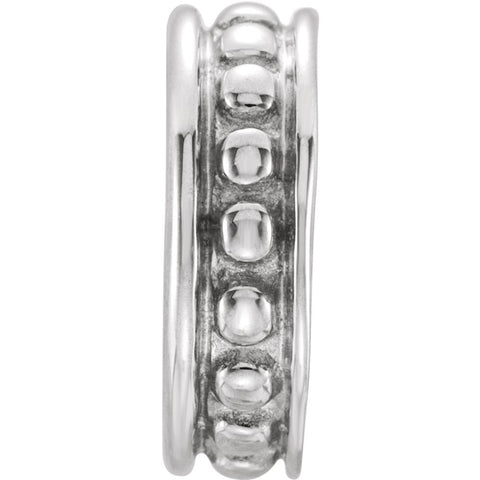 14k White Gold 9mm Roundel Spacer 14k White Gold 9mm Roundel Spacer