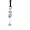 Sterling Silver 24.25x15mm Tubular Cross with 18" Black Leather Cord & Box Sterling Silver 24.25x15mm Tubular Cross with 18" Black Leather Cord & Box
