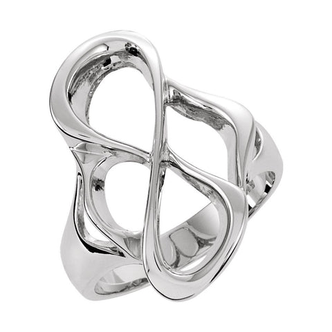 14k White Gold Freeform Ring, Size 6 14k White Gold Freeform Ring, Size 6