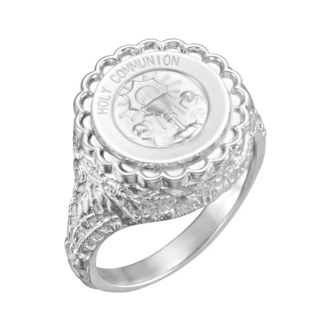 Sterling Silver Holy Communion Ring, Size 6 Sterling Silver Holy Communion Ring, Size 6