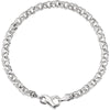 4.5 mm Solid Charm Bracelet in 14k White Gold ( 7-Inch ) 4.5 mm Solid Charm Bracelet in 14k White Gold ( 7-Inch )