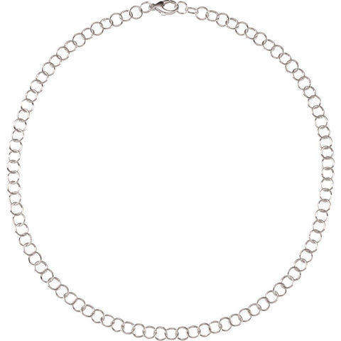 Sterling Silver 6.25mm Ring Link Chain 20" Chain