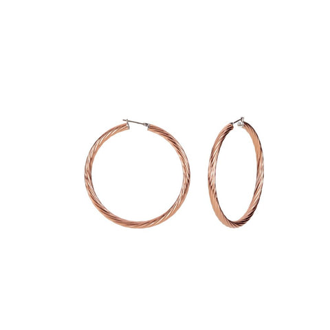 Immerse Plated Amalfi™ Stainless Steel Twisted Hoop Earrings