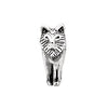 Sterling Silver 15X12mm Wolf Bead Charm Sterling Silver 15X12mm Wolf Bead Charm