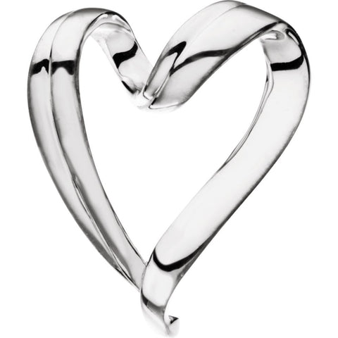 Sterling Silver Heart Chain Slide Sterling Silver Heart Chain Slide
